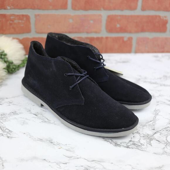 Hey Dude NEW Torino Navy Blue Suede Leather Desert Chukka Boots NWT 9 - Picture 1 of 6